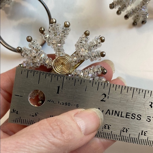 Silver Snowflake Napkin Rings 6x - Picture 8 of 10